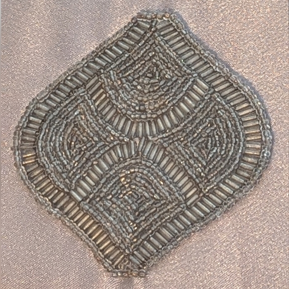 Bijoux Terner Vintage Grey/Silver Satin Evening/Formal Bag w/Detailed Beading - Picture 11 of 15